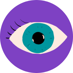Icon with graphic of an eyeball